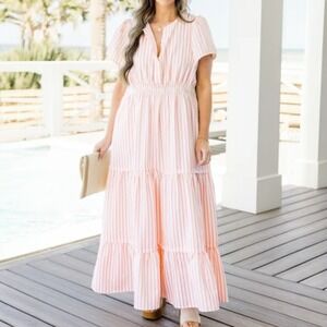 Chic Soul Cottagecore Tiered Maxi Dress Womens 2X Prairie Chic Springcore Modest